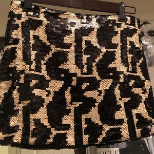 Cheetah sequin skirt